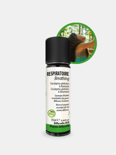 DIFFUSELLE RESPIRATOIRE* BIO : Oxygénant, Senteur d&rsquo;eucalyptus et pinède