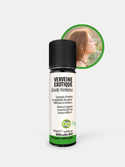 DIFFUSELLE VERVEINE EXOTIQUE* BIO : Energie communicante, Senteur citronnée et vivifiante