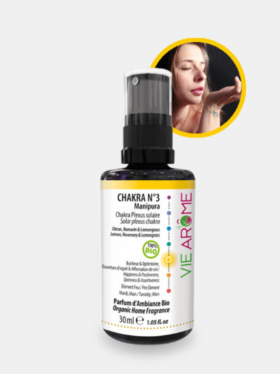Parfum d'ambiance Chakra 3 Plexus solaire Manipura Bio Vie Arôme