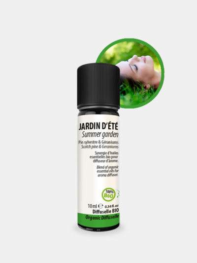 DIFFUSELLE JARDIN D&rsquo;ETE* BIO Revitalisante, Senteur verte et florale